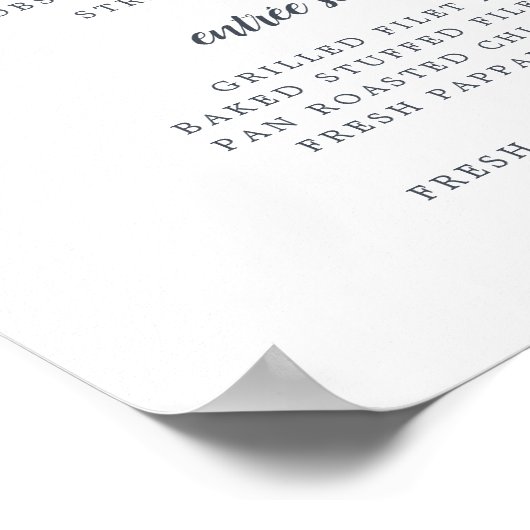 Midzomer Floral Menu Sign Poster (Hoek)