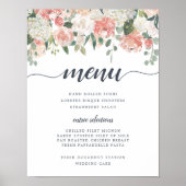 Midzomer Floral Menu Sign Poster (Voorkant)