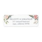 Midzomer Floral Return-adres Etiket (Voorkant)