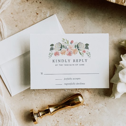 Midzomer Floral RSVP-kaart RSVP Kaartje