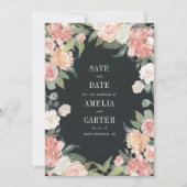 Midzomer Floral sparen de Datum Kaart (Voorkant)