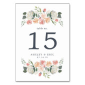 Midzomer Floral Table Number Kaart (Voorkant)