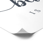 Midzomer Floral "The Bar is Open" Weddenschap Poster (Hoek)