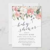 Midzomer Floral | Uitnodiging tot Baby shower (Voorkant)