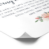 Midzomer-Floral Weddenschap Poster (Hoek)