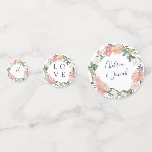 Midzomer Floral Wedding Confetti (Voorkanten)