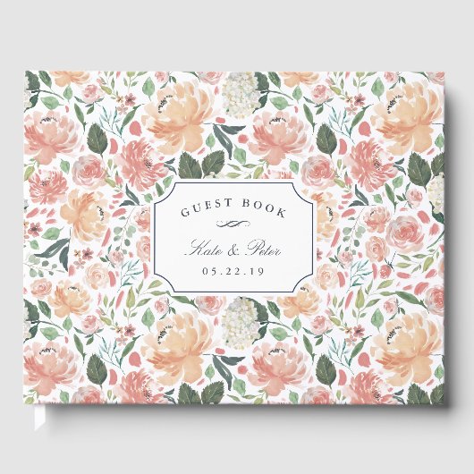 Midzomer Floral Wedding Gastenboek (Voorkant)
