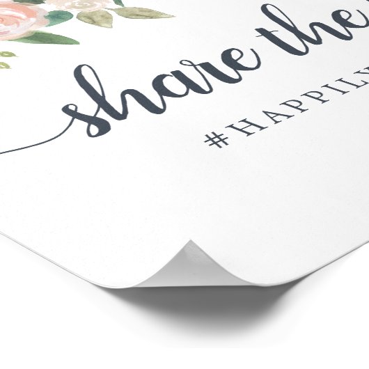 Midzomer Floral Wedding Hashtag Poster (Hoek)