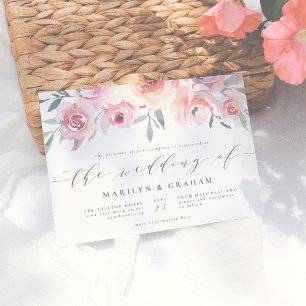 Midzomer Floral Wedding Kaart