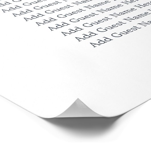 Midzomer Floral XL Wedding Seating Chart Poster (Hoek)