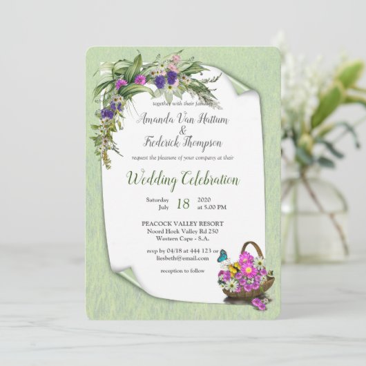 Midzomer lentbloem kaart (Staand voorkant)