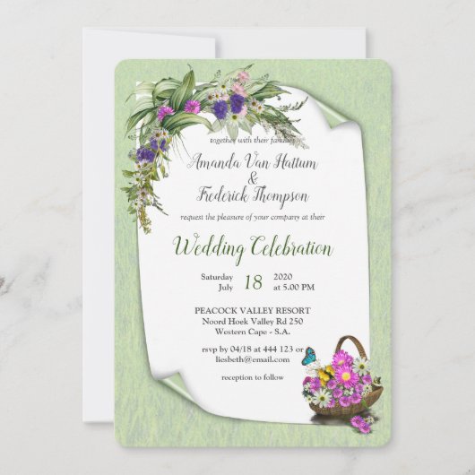 Midzomer lentbloem kaart (Voorkant)