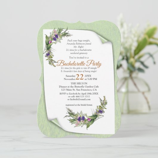 Midzomer lentbloem kaart (Staand voorkant)