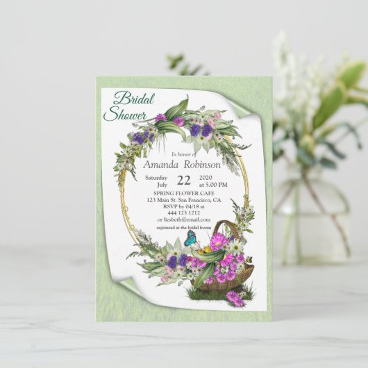 Midzomer lentbloem kaart (Staand voorkant)