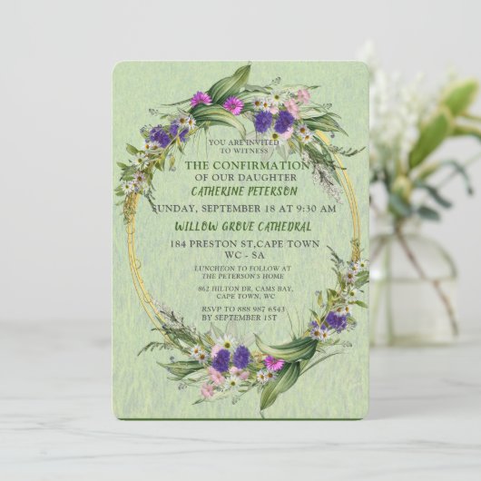 Midzomer lentbloem kaart (Staand voorkant)