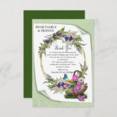 Midzomer lente bloem dank u kaart (Voorkant / Achterkant)