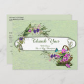 Midzomer lente bloemen dank u aankondigingskaart (Voorkant / Achterkant)