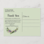 Midzomer lente bloemen dank u aankondigingskaart (Achterkant)