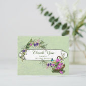 Midzomer lente bloemen dank u aankondigingskaart (Staand voorkant)