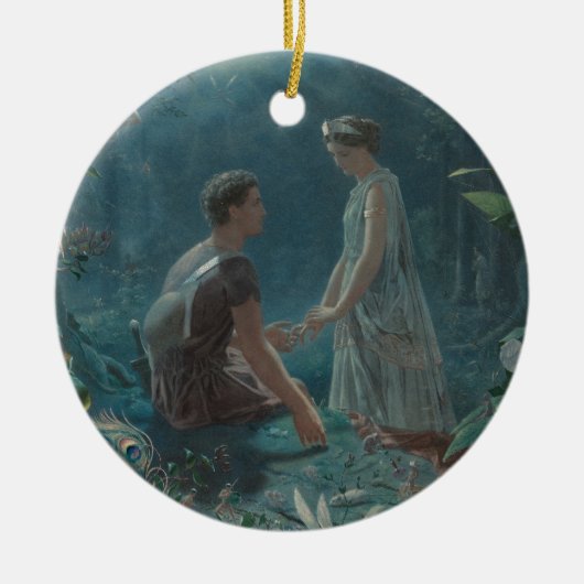 Midzomer Night Hermia en Lysander Keramisch Ornament (Voorkant)