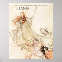 Midzomer Night's droom Titania Arthur Rackham