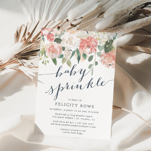 Midzomer   Pastel Waterverf Floral Baby Sprinkle Kaart