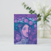 Midzomer-Pet, Summer Fantasy Surreal Portret Art Briefkaart (Staand voorkant)