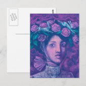 Midzomer-Pet, Summer Fantasy Surreal Portret Art Briefkaart (Voorkant / Achterkant)