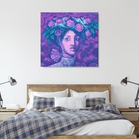 Midzomer-Pet, Summer Fantasy Surreal Portret Art Canvas Afdruk (Insitu (Slaapkamer))