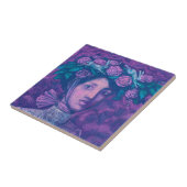 Midzomer-Pet, Summer Fantasy Surreal Portret Art Tegeltje (Zijkant)