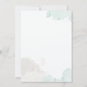 Midzomer Romantische Waterverf Florals Weddenschap Kaart (Achterkant)