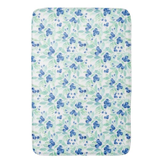 Midzomer Rustic Blueberry Berry Summer Pattern 1 Badmat (Voorkant Verticaal)