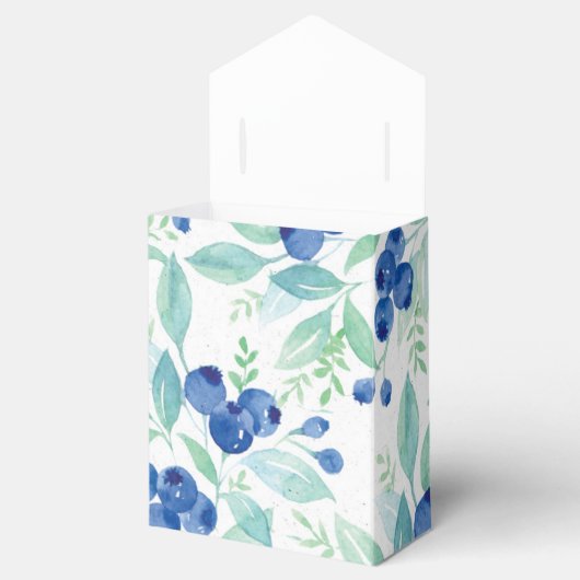 Midzomer Rustic Blueberry Berry Summer Pattern Bedankdoosjes (Geopend)