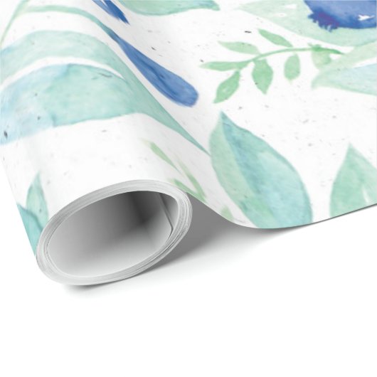 Midzomer Rustic Blueberry Berry Summer Pattern Cadeaupapier (Rol Hoek)