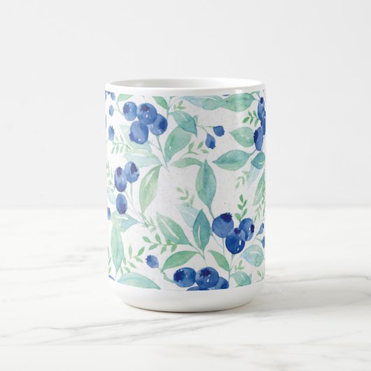 Midzomer Rustic Blueberry Berry Summer Pattern Koffiemok (Center)