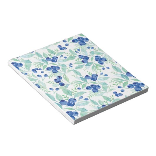 Midzomer Rustic Blueberry Berry Summer Pattern Notitieblok (Schuin)