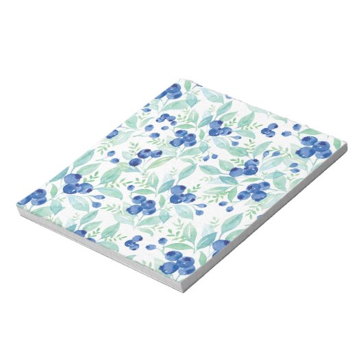 Midzomer Rustic Blueberry Berry Summer Pattern Notitieblok (Linkerzijde)