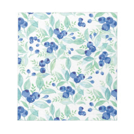 Midzomer Rustic Blueberry Berry Summer Pattern Notitieblok