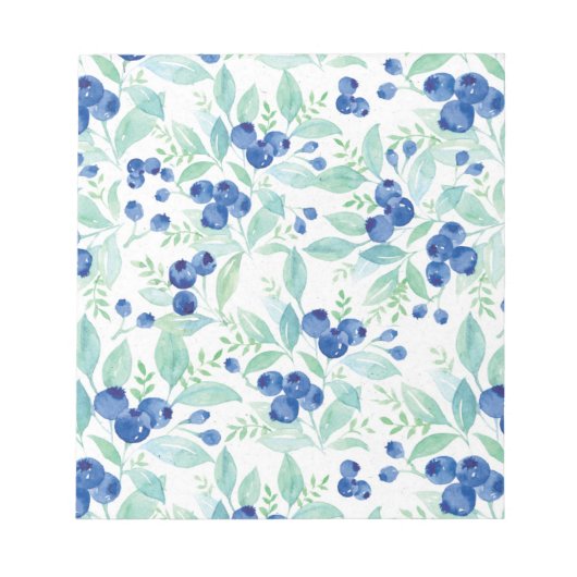 Midzomer Rustic Blueberry Berry Summer Pattern Notitieblok (Voorkant)