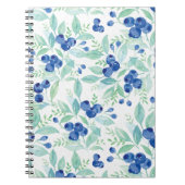 Midzomer Rustic Blueberry Berry Summer Pattern Notitieboek (Voorkant)
