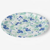 Midzomer Rustic Blueberry Berry Summer Pattern Papieren Bordje (Gekanteld)