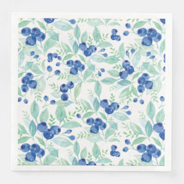 Midzomer Rustic Blueberry Berry Summer Pattern Servetten