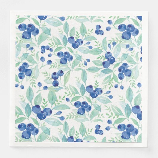 Midzomer Rustic Blueberry Berry Summer Pattern Servetten (Voorkant)