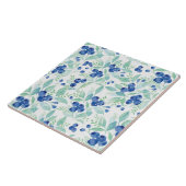 Midzomer Rustic Blueberry Berry Summer Pattern Tegeltje (Zijkant)