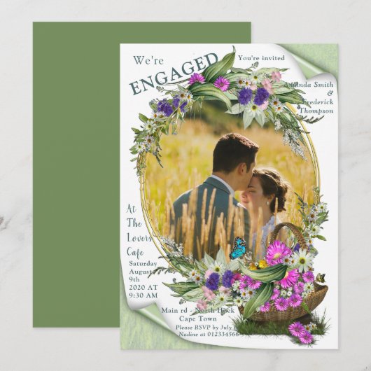 Midzomer Spring Flowers Kaart (Voorkant / Achterkant)