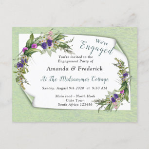 Midzomer Spring Flowers Uitnodiging Briefkaart