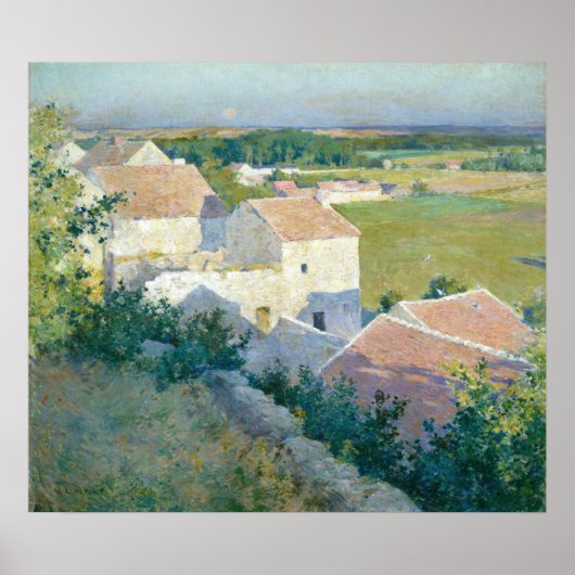 Midzomer Twilight W. L. Metcalf Fine Art Poster (Voorkant)