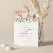 Midzomer Waterverf Floral Wedding Kaart
