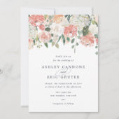 Midzomer Waterverf Floral Wedding Kaart (Voorkant)