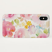 Midzomer | Waterverf Roze Floral Case-Mate iPhone Case (Achterkant (horizontaal))